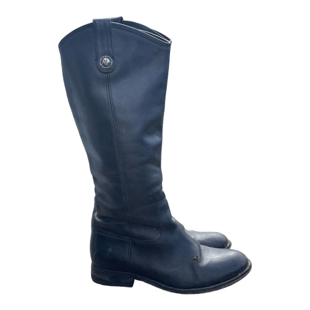 Frye Melissa Button Riding Boot Black